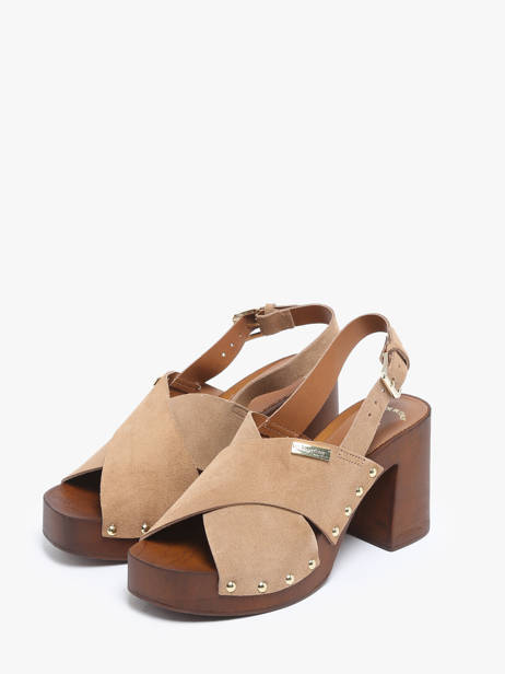 Sandalen Met Hak Tessy Uit Leder Les tropeziennes Beige women B ander zicht 1